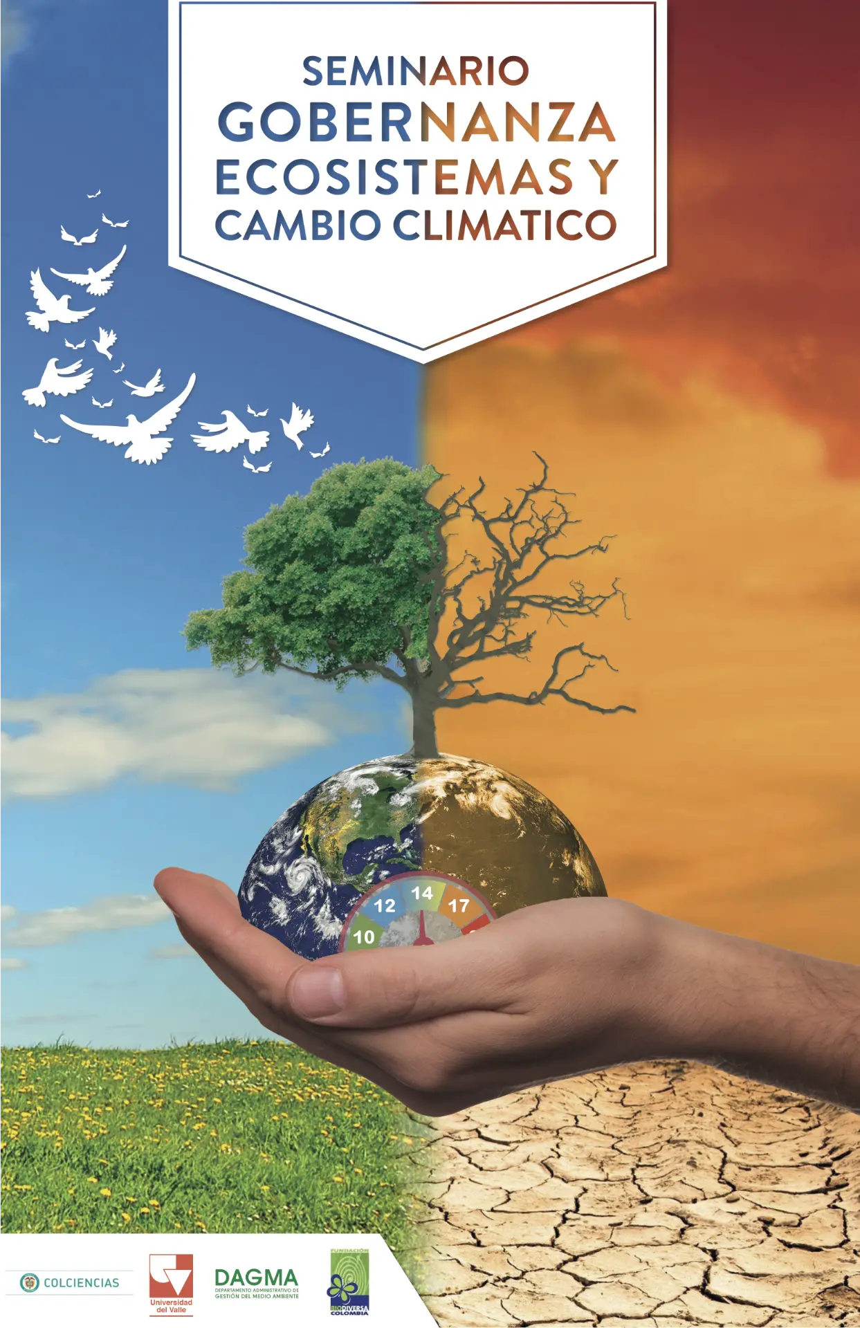 Pieza gráfica de Seminario Gobernanza, Ecosistemas y Cambio Climático
