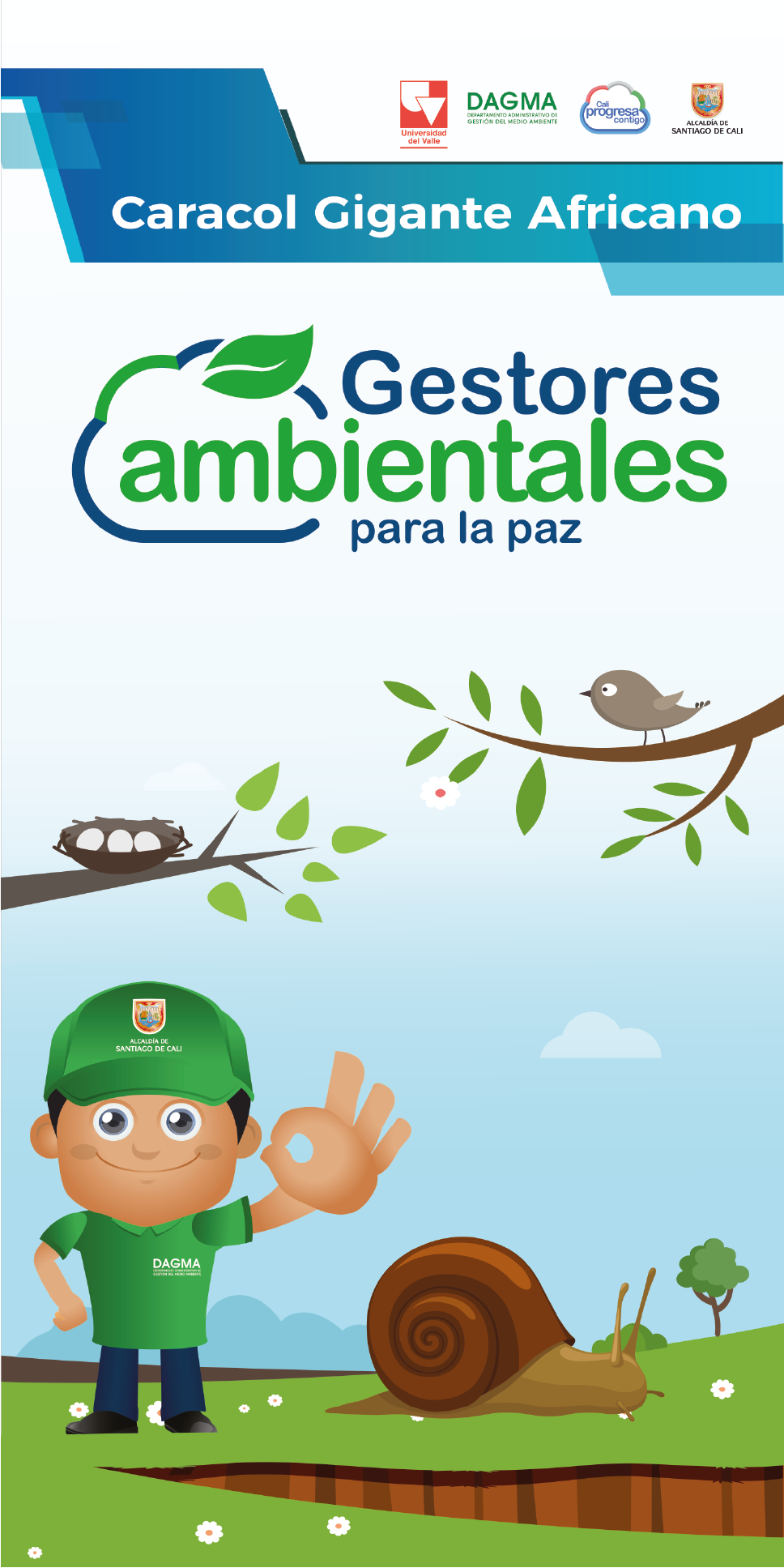 Pieza gráfica de Gestores Ambientales para la Paz