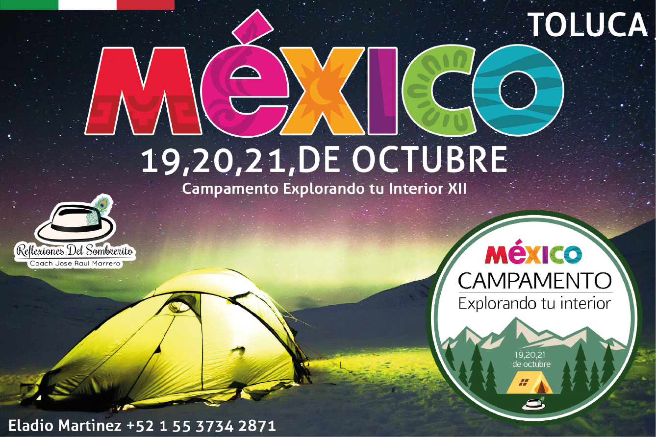 Pieza gráfica de Campamento Explorando tu Interior — México