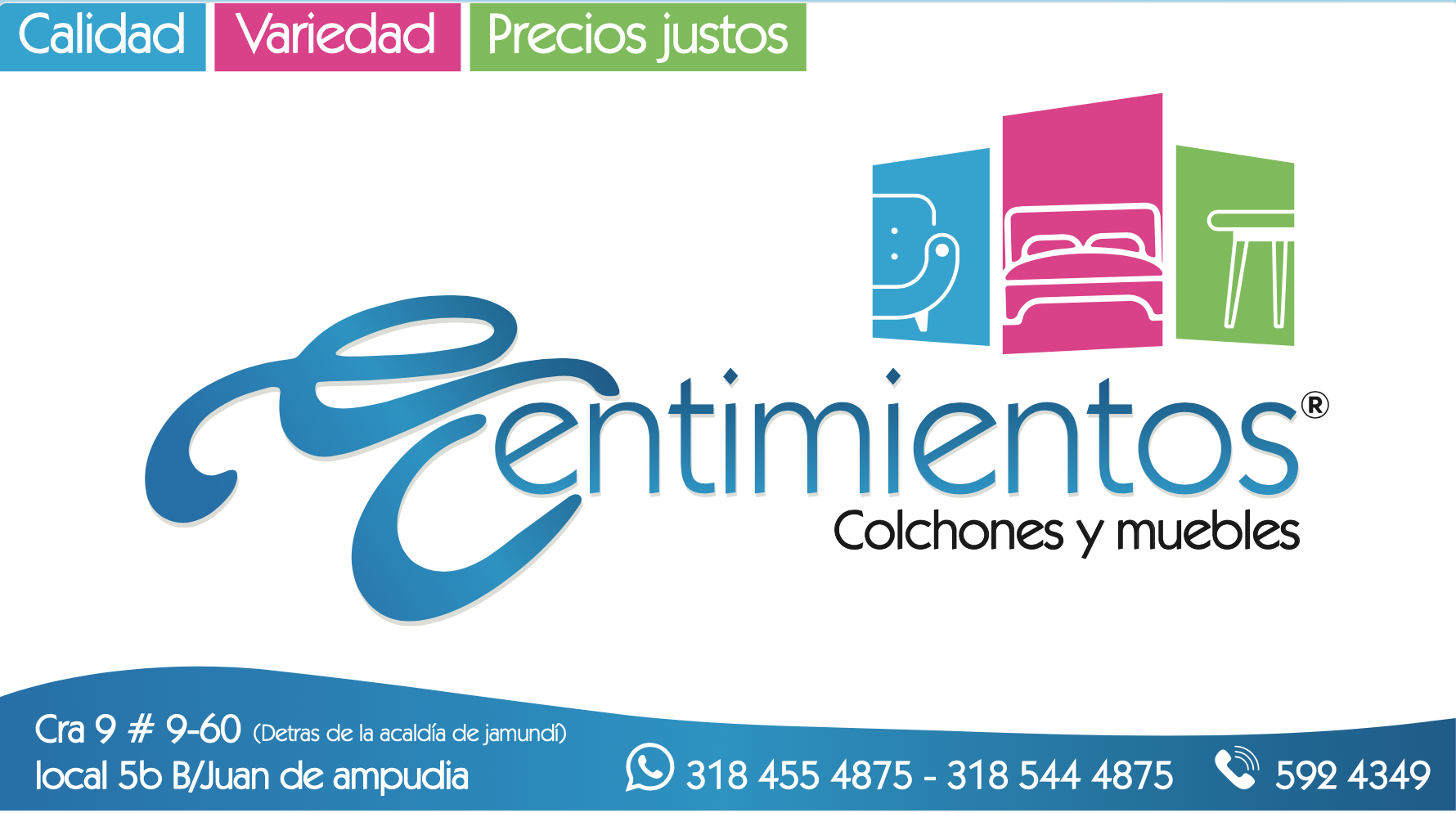 Logotipo de Sentimientos Colchones y Muebles