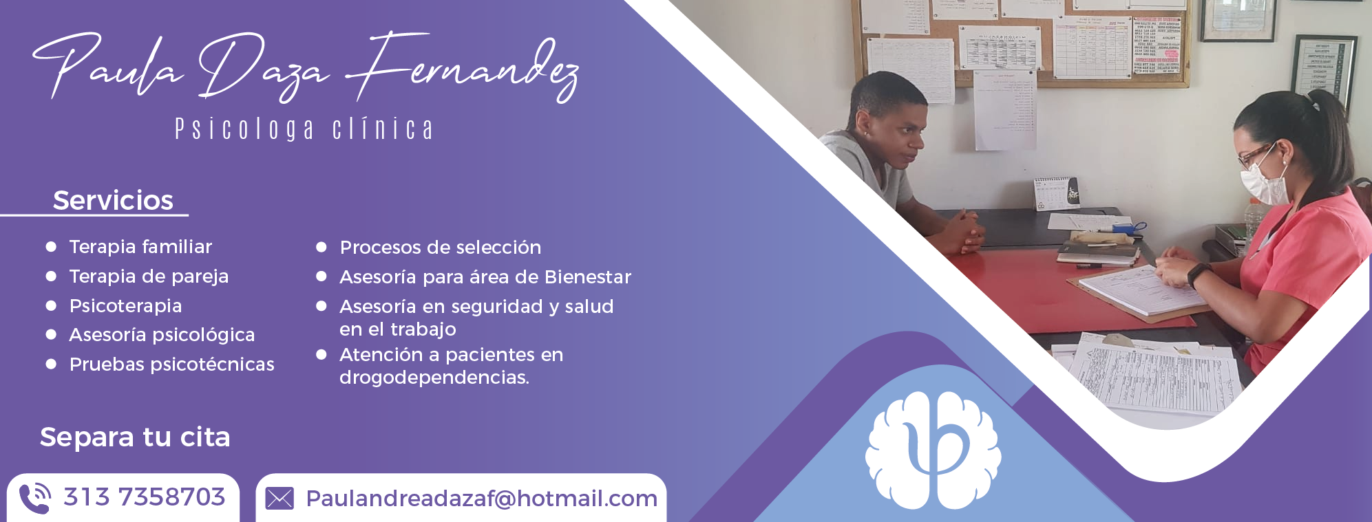 Pieza gráfica de Paula Daza Fernández — Psicóloga